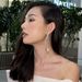 Flash Diamond earrings Korean Long Tassel earrings Elegant Fashion All-match Niche Diamond earrings Women's earrings_ipsvogv.com