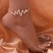 Simple All-match Electrocardiogram Lightning Anklet Personalized Couple Heart Rate Anklet Diamond Jewelry_ipsvogv.com