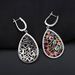 Tourmaline S925 Silver Earrings Retro Personalized Colored Gemstone Natural Crystal Earrings Earrings_ipsvogv.com