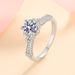 Mosan One Gram S Sterling Silver Women's Wedding Ring With Opening Design, Unique Engraving For Valentine's Day Gift_ipsvogv.com