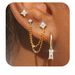Women’s Jewelry Set Fashion Hot Sales Real Gold Brass Electroplating Zircon Inlaid Long Tassel Chain Ladies Fashion Earrings Set_ipsvogv.com