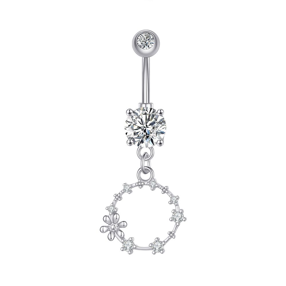 Women's Jewelry Zircon Belly Button Ring Belly Button Nail Piercing Jewelry_ipsvogv.com