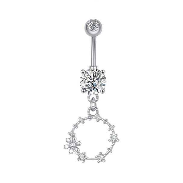 Women's Jewelry Zircon Belly Button Ring Belly Button Nail Piercing Jewelry_ipsvogv.com