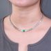 special Supply Heavy Industry Design Cultivated Emerald Necklace S925 Silver Full Of Square Diamonds Colored Gemstone Clavicle Chain_ipsvogv.com