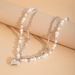 Is Double-layer Imitatio Pearl Heart Pedat With A Desig Sese Of Metal Twisted Chai Ad Layered Ecklace_ipsvogv.com