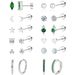Women’s Jewelry Set Fashion Hot Sales Real Gold Brass Electroplating Fashion Star Moon Inlaid Green Zircon Earrings Earrings Set_ipsvogv.com