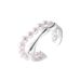 S Pure Silver Double-layer Pearl For Women, Simple Niche Design, And Cool Temperament, With An Open Index Finger Ring_ipsvogv.com