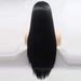 hot selling 1B# Wigs Long Silky Straight Black 13x3 Lace Wig for Women Heat Resistant Fiber Hair Replaceme_ipsvogv.com