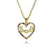 New Mother's Day Jewelry Creative Zircon MOM Heart Shaped Letter Pendant Necklace Versatile Clavicle Chain_ipsvogv.com