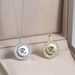 Unisex Letter Pendant Necklace Inlaid with Zircon and Real Gold plated Jewelry_ipsvogv.com