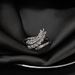 niche Design: Moon Star Sun New Full Diamond Zircon Open Ring, Light Luxury Feather Personalized Fashion Versatile Ring Design: ,_ipsvogv.com