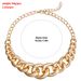 Punk Trendy Cool Personality Thick Chain Neck Chain Necklace Necklace Jewelry, Hip Hop Exaggerated Geometric Buckle Simple Necklace Jewelry_ipsvogv.com