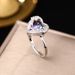 Japanese Korean Diamond Studded Rainbow Colorful Heart-shaped Zircon For Women, Fashionable And Versatile Color Changing_ipsvogv.com