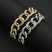 Ins Wind Alloy Full Diamond Three Dimensional Cuban Chain for Men and Women Trendy Personality Nightclub Trampoline_ipsvogv.com