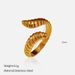 Women’s Jewelry Set Fashion Stainless Steel Caterpillar Ring Fashion Ins All Match Design Titanium Steel Ring Finger Ornaments_ipsvogv.com