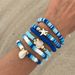 5-piece Starfish Shell Soft Pottery Bracelet Set 2025 Summer Sweet Temperament Beach Travel Vacation Accessories_ipsvogv.com