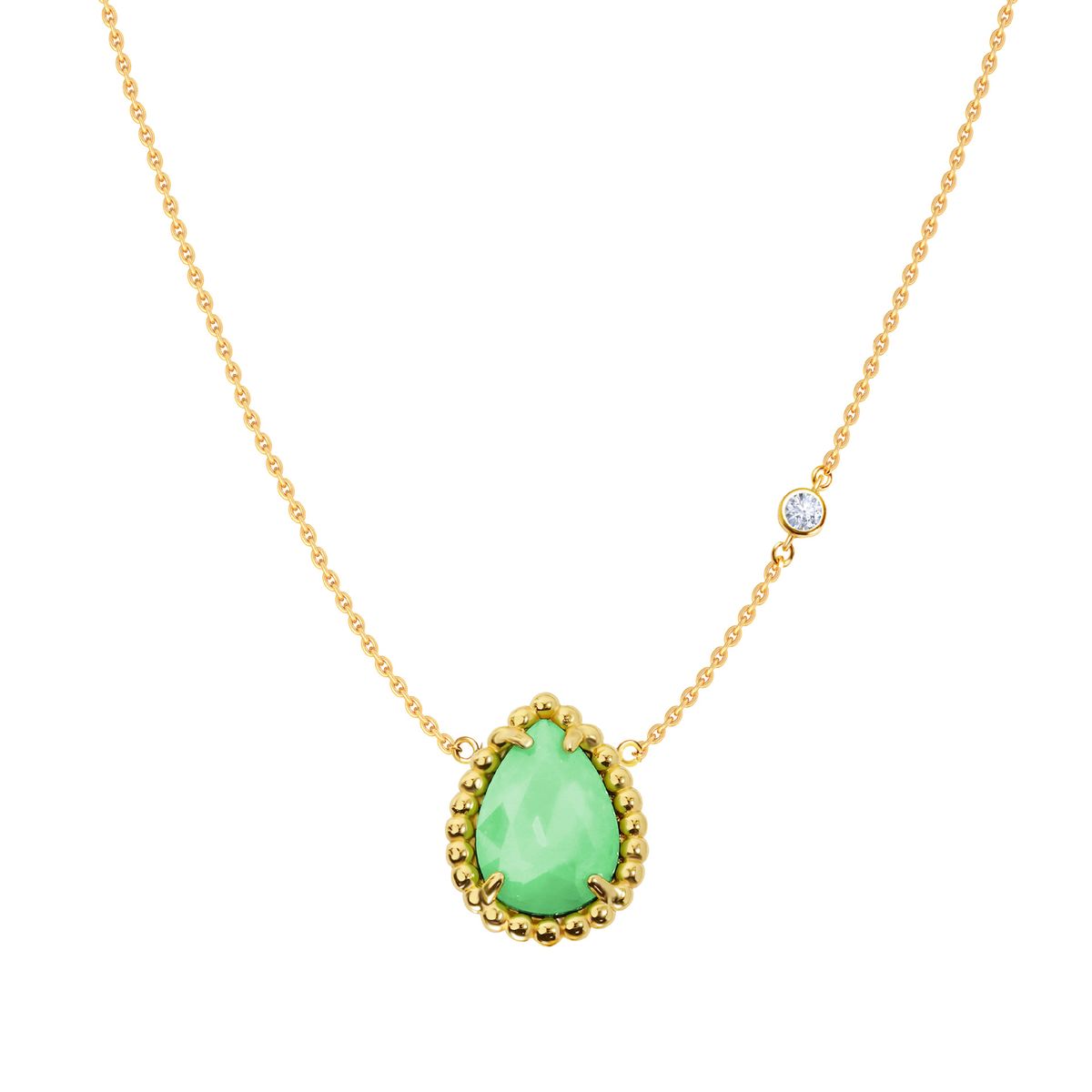 Women's Jewelry Beaded Edge Claw Inlaid Faceted Multi Color Artificial Crystal Necklace Creative Design Fashionable Long Single Flower Necklace_ipsvogv.com