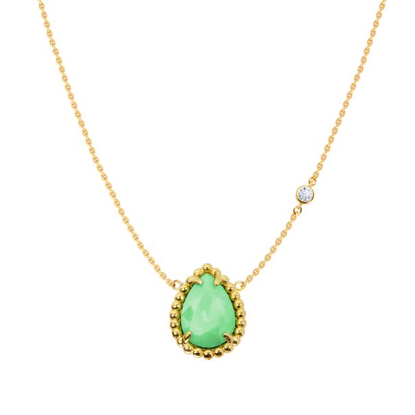 Women's Jewelry Beaded Edge Claw Inlaid Faceted Multi Color Artificial Crystal Necklace Creative Design Fashionable Long Single Flower Necklace_ipsvogv.com