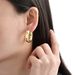 Women’s Jewelry Set Fashion Copper Plated Real Gold Metal Style Ring Earrings Niche Design High End Light Luxury Earrings Jewelry For Women_ipsvogv.com