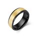 Carbide tungsten steel matte brushed two color ring ring men's light luxury style tungsten gold index finger hand jewelry_ipsvogv.com