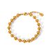 Women's Jewelry K Gold Plated Stainless Steel Bracelet INS Style Fashion Round Bead Chain Handmade Chain Jewelry_ipsvogv.com