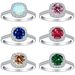 Women's Jewelry Inlaid Opal Emerald Ruby Garnet Sapphire Topaz Crystal Colored Gemstone S925 Sterling Silver Ring_ipsvogv.com