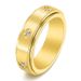 Women's Jewelry Titanium Steel Simple Ladies Rotatable Four Leaf Clover Ring Ins Small Fragrance Style Gold Jewelry_ipsvogv.com