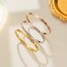 About Roman font titanium steel bracelet, Japan and South Korea creative jewelry, open hand ornament, electroplated real gold bracelet_ipsvogv.com