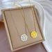Body 【 Full Titanium Steel 】 Extremely Simple And Stylish Xizi Round Brand Furnace Genuine Gold Necklace For Women 【 】_ipsvogv.com