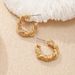Korean Fashion Personality High-end Sense Hoop Earrings Ins Style Twisted Spiral Shape Women's C-shaped Ear Hoops_ipsvogv.com
