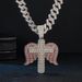 New Style Rhinestone Personality Full Diamond Angel Wings Cross Pendant Hip-Hop Creative Necklace_ipsvogv.com