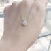 Round Silver Single Diamond Necklace Female Element Crystal Clavicle Necklace Female Distribution_ipsvogv.com