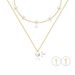 Personalized Niche High End Petal Clavicle Necklace Small Fragrance Style Copper Plated Flower Pearl Double Layered Necklace For Women_ipsvogv.com