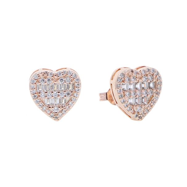 Women's Jewelry Heart Shaped Zircon Earrings Ins Style Copper Inlaid Zircon Light Luxury Retro Trend Hip Hop Earrings_ipsvogv.com