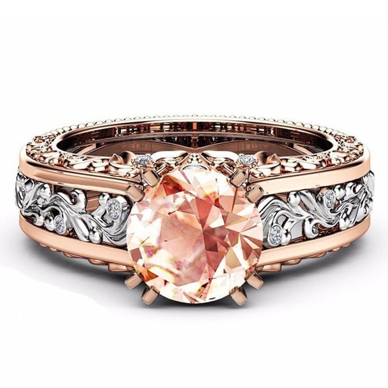 Women's Alloy Plated 14k Rose Gold Colored Ring Jewelry_ipsvogv.com
