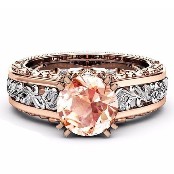 Women's Alloy Plated 14k Rose Gold Colored Ring Jewelry_ipsvogv.com