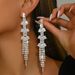 Unisex Classical Earrings Super Long Rhinestone Tassel Nightclub Earrings Dress Party Earrings Jewelry_ipsvogv.com