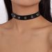 N10507 Gothic PU Exaggerated Collar Love Five pointed Star Creative Neckchain Punk HIPHOP Adjustable Necklace_ipsvogv.com