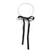 Black Ribbon Bowknot Pearl Necklace Light Luxury Niche Design Versatile Choker Clavicle Chain_ipsvogv.com