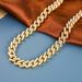 Men’s Jewelry Set Fashion Hip Hop Style Men And Women 13mm Cuban Chain Necklace Full Of Diamonds Diamond Double Row Diamond Trendy Accessories_ipsvogv.com