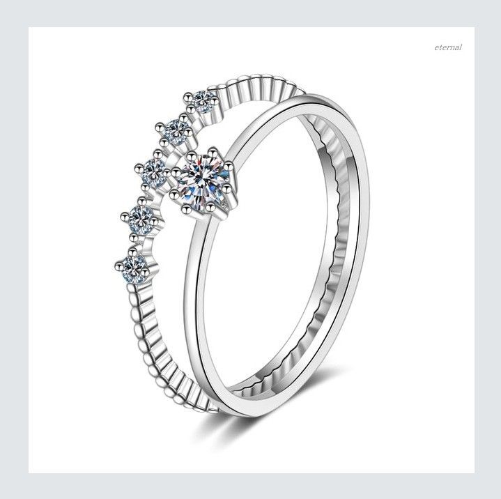Mosang Stone Instagram Colorless Full Pure Silver Diamond with Unique Design Excluding Internet Red and Cold Wind_ipsvogv.com