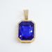 Unisex Jewelry Fashion Square Colored Gemstone Necklace Pendant Men Hip Hop Full Diamond Cuban Chain Necklace Men And Women_ipsvogv.com