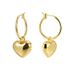 Metal Texture Ins Glossy Heart Shaped Earrings For Women Copper Plated K Gold Fashionable And Simple Peach Heart Earrings_ipsvogv.com
