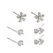Ins niche geometric flower women's simple zircon inlaid design versatile countryside style earrings_ipsvogv.com