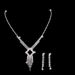 TIARA DROP - Tassel Diamond Bridal Necklace Set (Silver Inlaid Diamonds, Luxury Wedding Jewelry)_ipsvogv.com