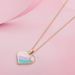 Simple New Love Pendant Necklace Fashion Creative Oil Drop Rainbow Color Peach Heart Clavicle Chain_ipsvogv.com
