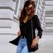 Women's Clothing Autumn and winter women's long sleeved small suit temperament professional slim top coat_ipsvogv.com