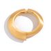 Exaggerated Irregular Metal Folds Matte With Cool Style Ins Niche Spring Buckle Wide Bracelet_ipsvogv.com