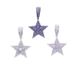 Trendy Hip Hop Star Pendant Necklace For Men And Women - Stainless Steel Cubic Zirconia Jewelry With Adjustable Chain In White, Pink, Purple_ipsvogv.com