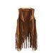 Slim slim sleeveless vest with fringe clip for women_ipsvogv.com